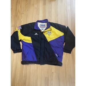 VTG 80s-90s NFL Proline Apex One Minnesota Vikings Jacket Shark Tooth Coat XL